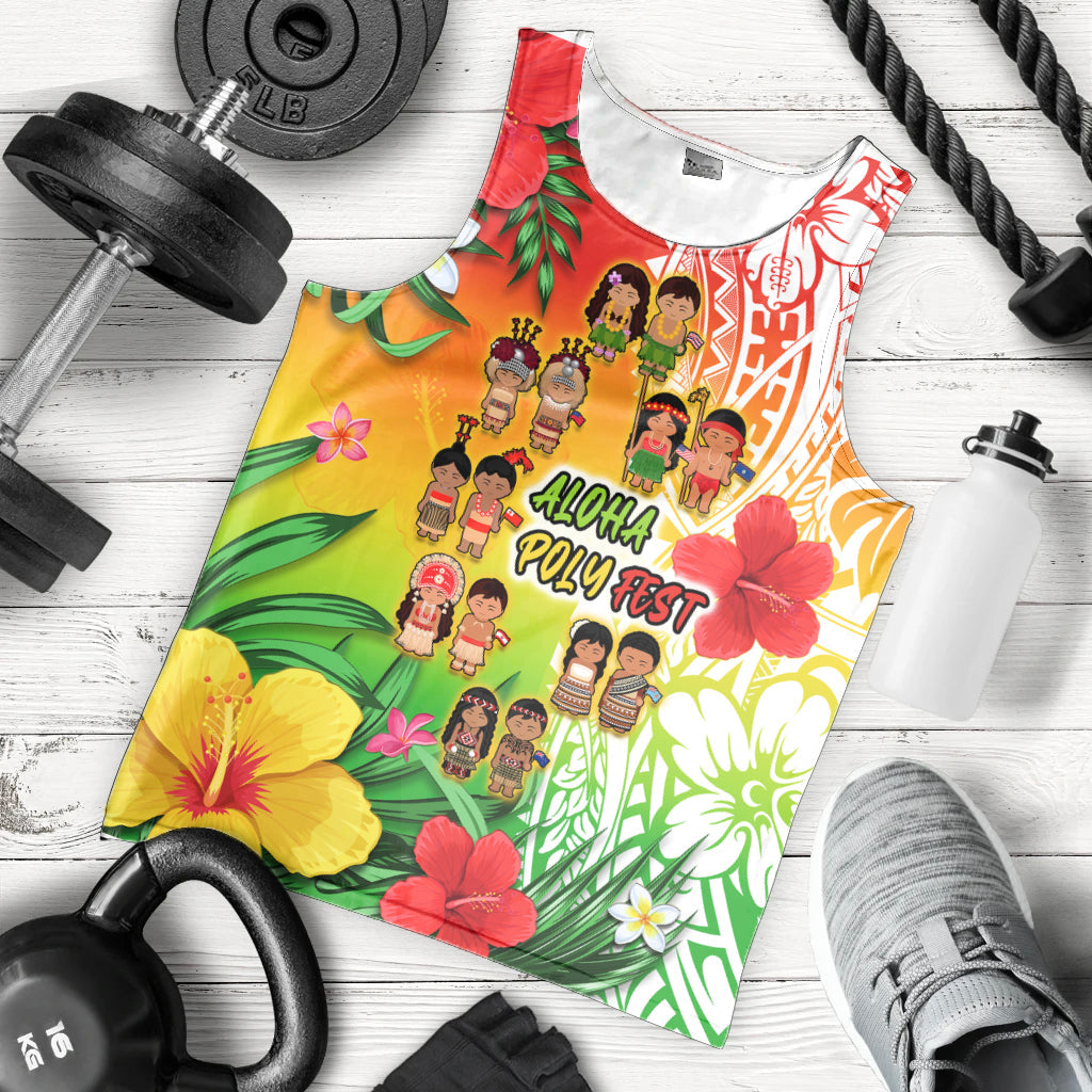 custom-personalised-aloha-poly-fest-men-tank-top-polynesian-pattern-with-tropical-flowers