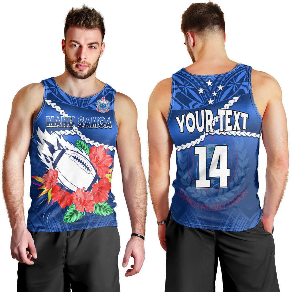 custom-text-and-number-samoa-rugby-men-tank-top-manu-samoa-polynesian-hibiscus-blue-style