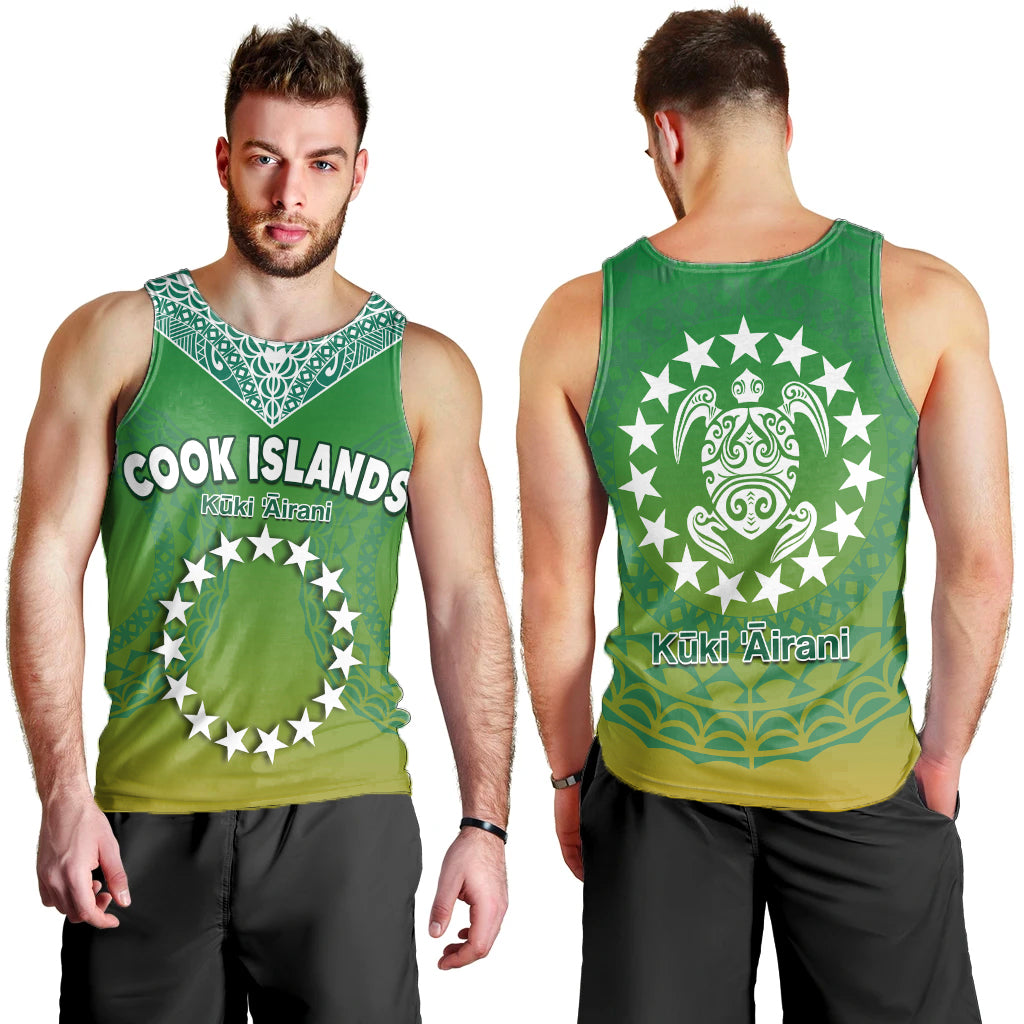 cook-islands-men-tank-top-circle-pattern-mix-sea-turtle-green-version