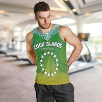 custom-personalised-cook-islands-men-tank-top-circle-pattern-mix-sea-turtle-green-version
