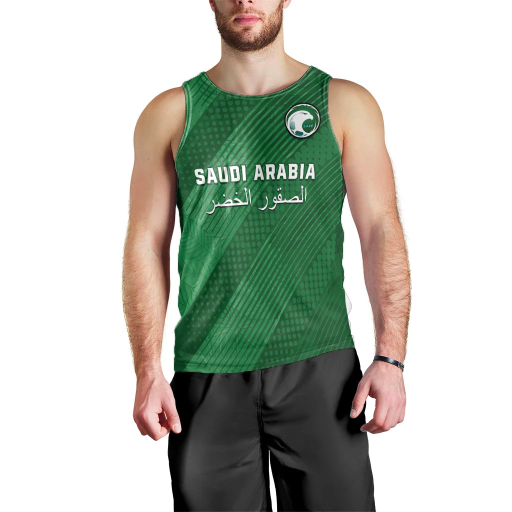 custom-text-and-number-saudi-arabia-football-men-tank-top-green-falcons-world-cup-2022