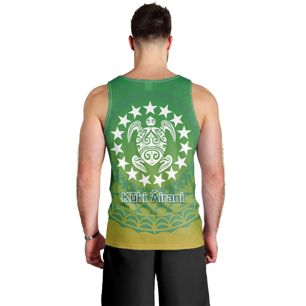 cook-islands-men-tank-top-circle-pattern-mix-sea-turtle-green-version
