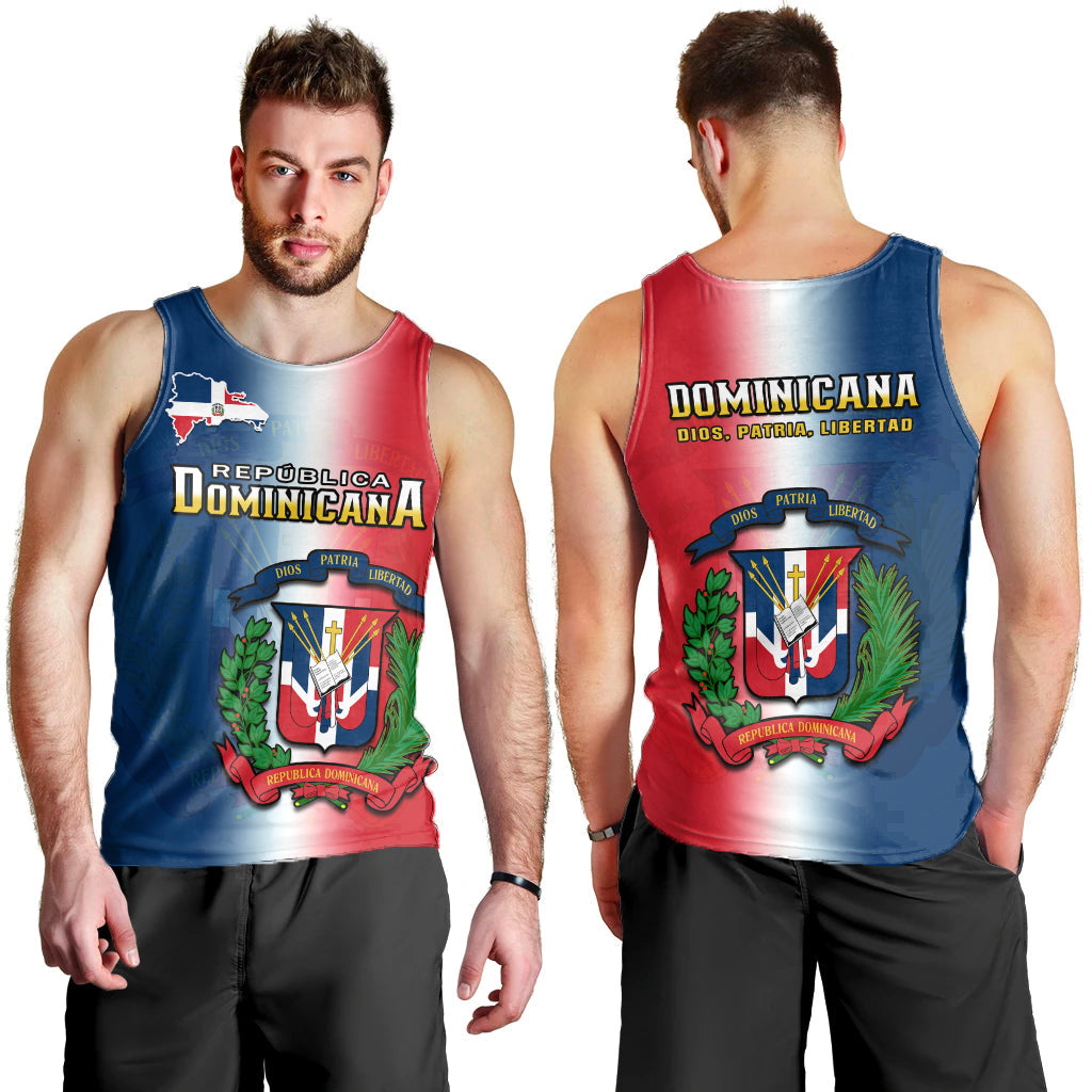 dominican-republic-men-tank-top-dominicana-coat-of-arms-gradient-style