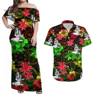 Polynesian Matching Hawaiian Shirt And Dress - Hawaii Summer Hula Girl No.1 LT6 - Wonder Print Shop