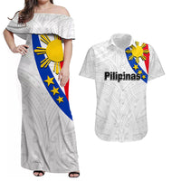 Pilipinas Matching Hawaiian Shirt And Dress Simple Style- White LT6 - Wonder Print Shop