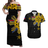 Filipino Matching Hawaiian Shirt And Dress Tribal Black Style LT6 - Wonder Print Shop