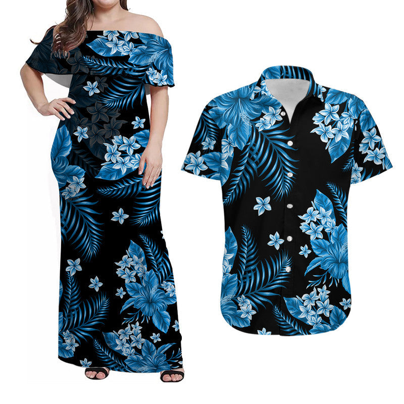 Hawaii Summer Colorful Matching Hawaiian Shirt And Dress Light Blue LT6 - Wonder Print Shop