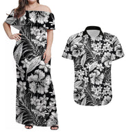 Aloha Hawaii Flowers Summer Matching Hawaiian Shirt And Dress White LT6 - Wonder Print Shop