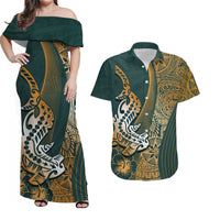 Hawaiian Shark Polynesian Matching Hawaiian Shirt And Dress Vibe Green Style LT6 - Wonder Print Shop