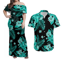 Hawaii Summer Colorful Matching Hawaiian Shirt And Dress Turquesa LT6 - Wonder Print Shop