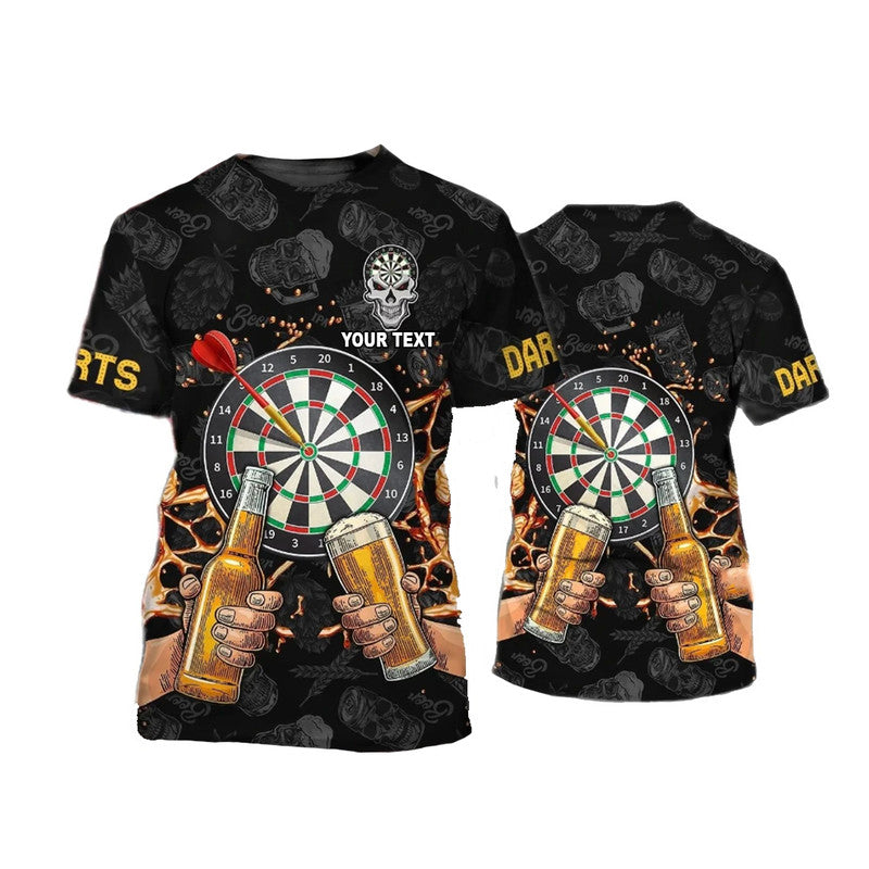 Custom Darts And Beer T Shirt Skull Patterns No.2 LT6 - Wonder Print Shop
