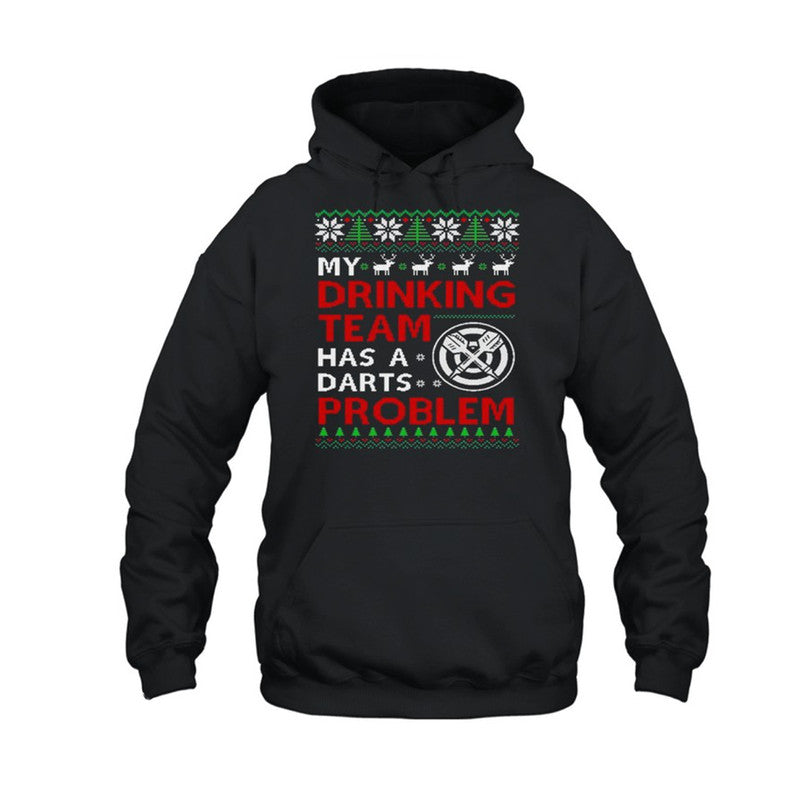 Darts Christmas Darts Problem Hoodie LT6 - Wonder Print Shop