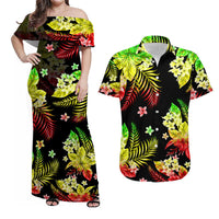 Hawaii Summer Colorful Matching Hawaiian Shirt And Dress Reggage LT6 - Wonder Print Shop