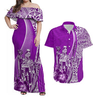 Hawaiian King Kamehameha Matching Hawaiian Shirt And Dress Vibe Purple Style LT6 - Wonder Print Shop