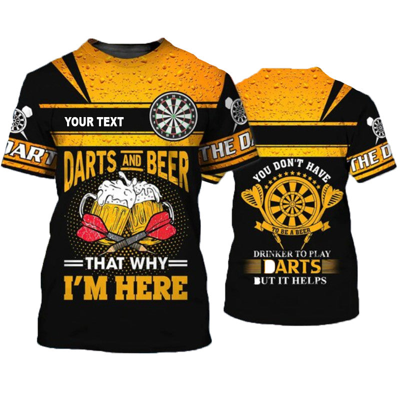 Custom Darts And Beer T Shirt Sporty Style No.2 LT6 - Wonder Print Shop