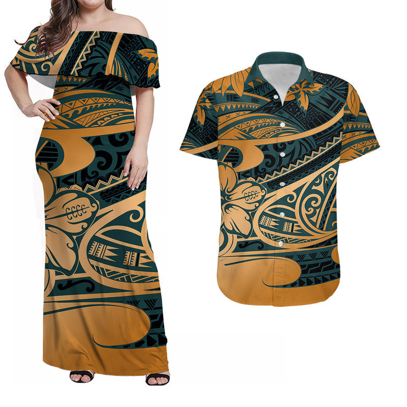 Polynesian Tribal Matching Hawaiian Shirt And Dress LT6 - Wonder Print Shop