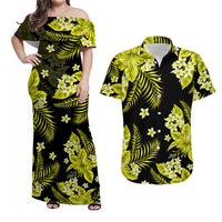 Hawaii Summer Colorful Matching Hawaiian Shirt And Dress Yellow LT6 - Wonder Print Shop