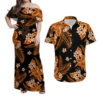Hawaii Summer Colorful Matching Hawaiian Shirt And Dress Orange LT6 - Wonder Print Shop
