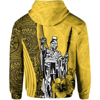 Hawaiian King Kamehameha Hoodie Vibe Yellow Style LT6 - Wonder Print Shop