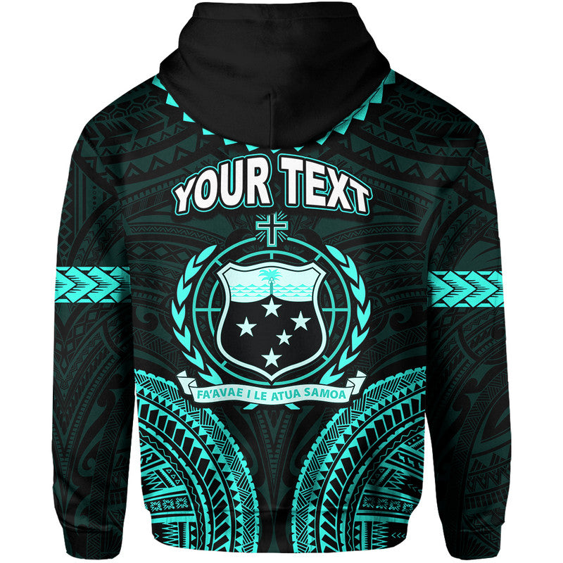 Custom Personalised Samoa Ula Nifo Tribal Hoodie Green Style LT6 - Wonder Print Shop