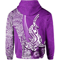 Hawaiian Shark Polynesian Hoodie Vibe Purple Style LT6 - Wonder Print Shop