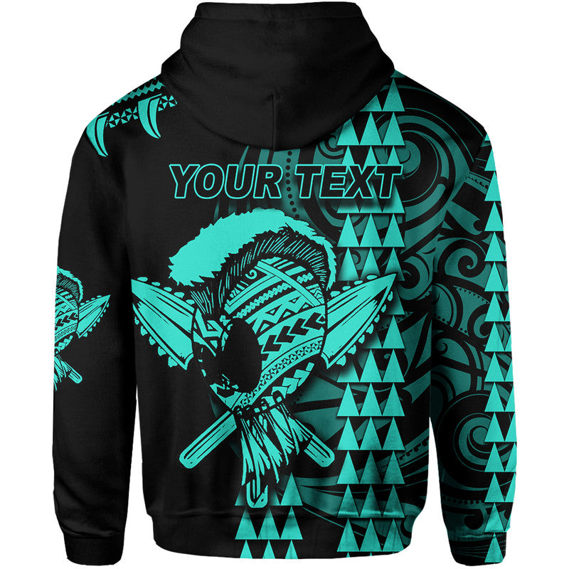 Custom Hawaii Polynesian Warrior Kakau Hoodie Green LT6 - Wonder Print Shop