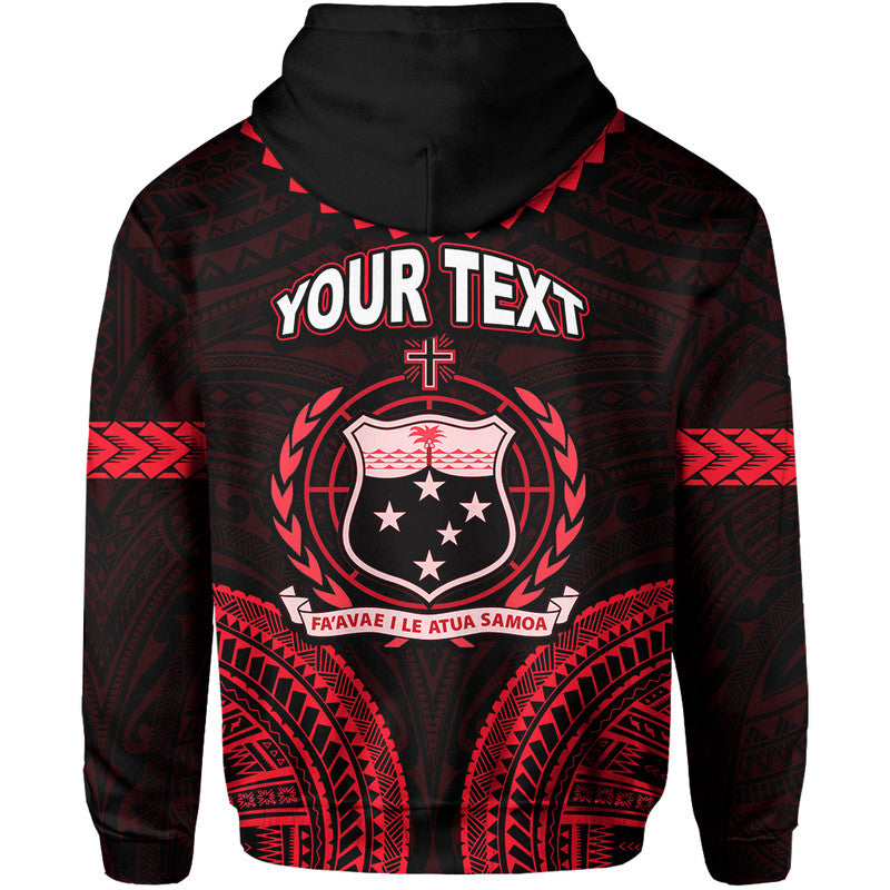Custom Personalised Samoa Ula Nifo Tribal Hoodie Red Style LT6 - Wonder Print Shop