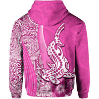 Hawaiian Shark Polynesian Hoodie Vibe Pink Style LT6 - Wonder Print Shop