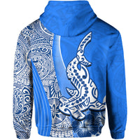 Hawaiian Shark Polynesian Hoodie Vibe Blue Style LT6 - Wonder Print Shop