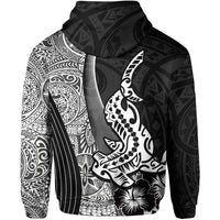 Hawaiian Shark Polynesian Hoodie Vibe Black Style LT6 - Wonder Print Shop