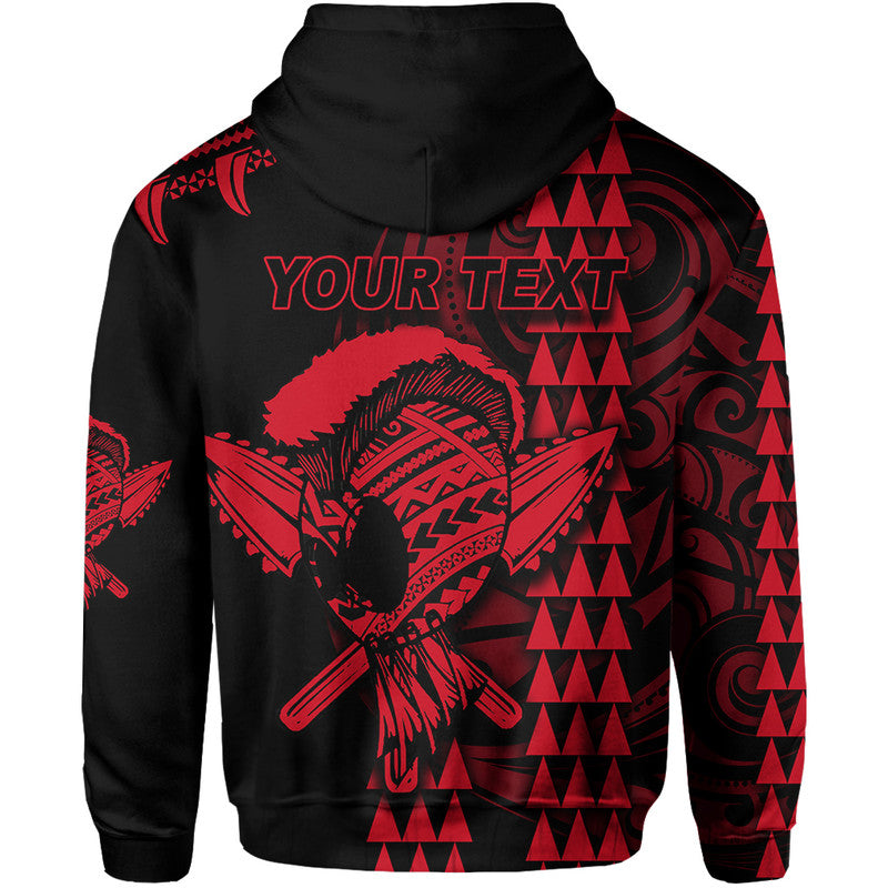 Custom Hawaii Polynesian Warrior Kakau Hoodie Red LT6 - Wonder Print Shop