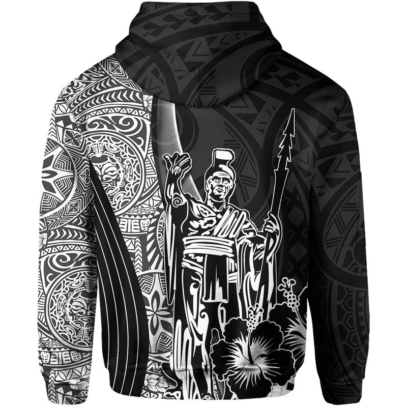 Hawaiian King Kamehameha Hoodie Vibe Black Style LT6 - Wonder Print Shop