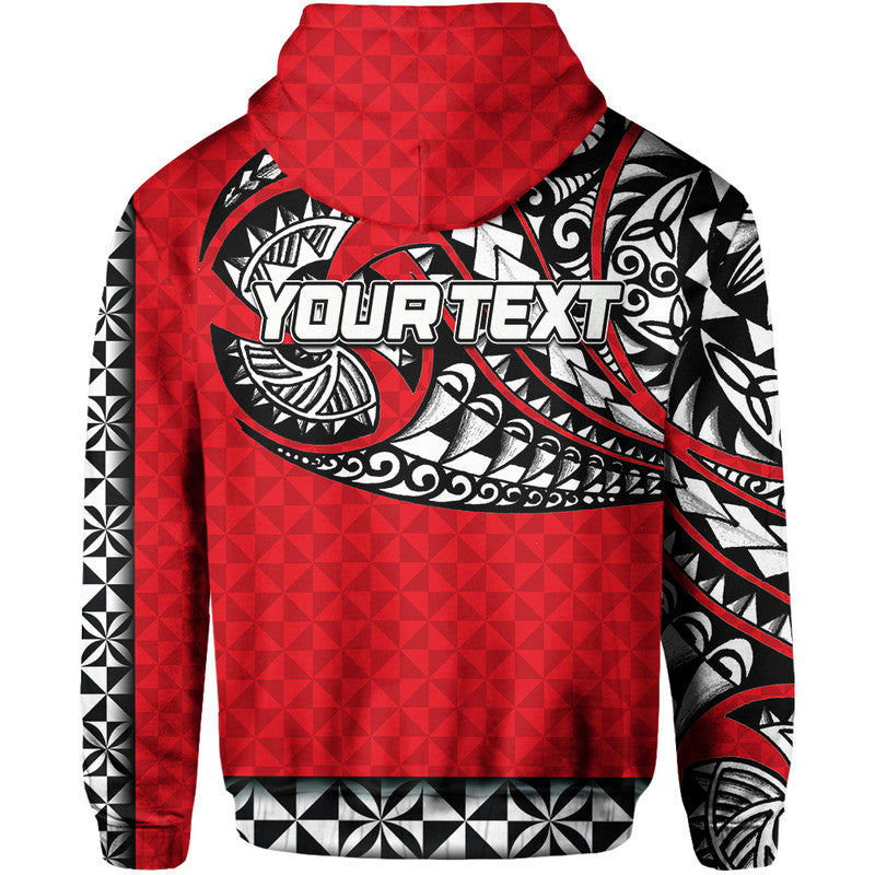 Custom Personalised Tonga Hoodie Polynesian Tattoo LT6 - Wonder Print Shop