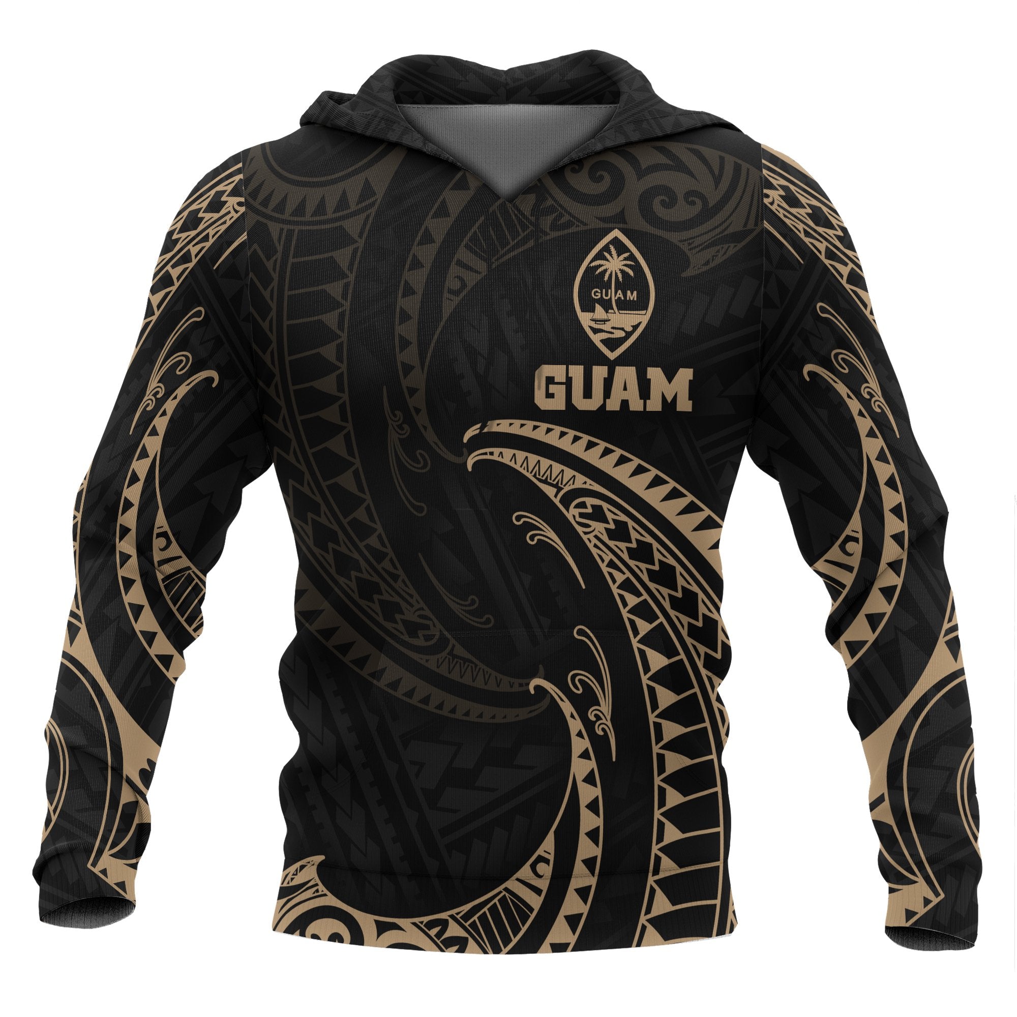 guam-polynesian-hoodie-gold-tribal-wave