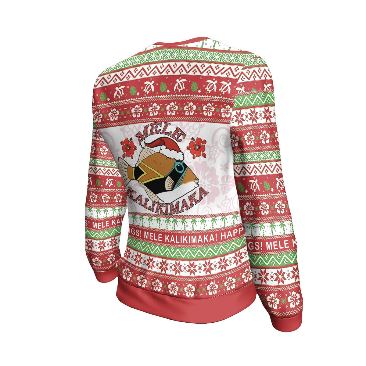 Hawaii Ugly Christmas Sweatshirt - Humuhumu Fish - Wonder Print Shop