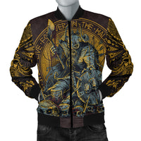 Viking Bomber Jacket Warrior Viking Shield Skull RLT12 - Wonder Print Shop