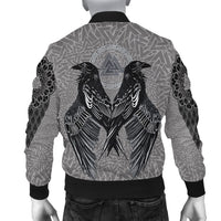 Viking Bomber Jacket Raven Valknut RLT12 - Wonder Print Shop