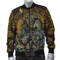 Viking Bomber Jacket Warrior Viking Shield Skull RLT12 - Wonder Print Shop