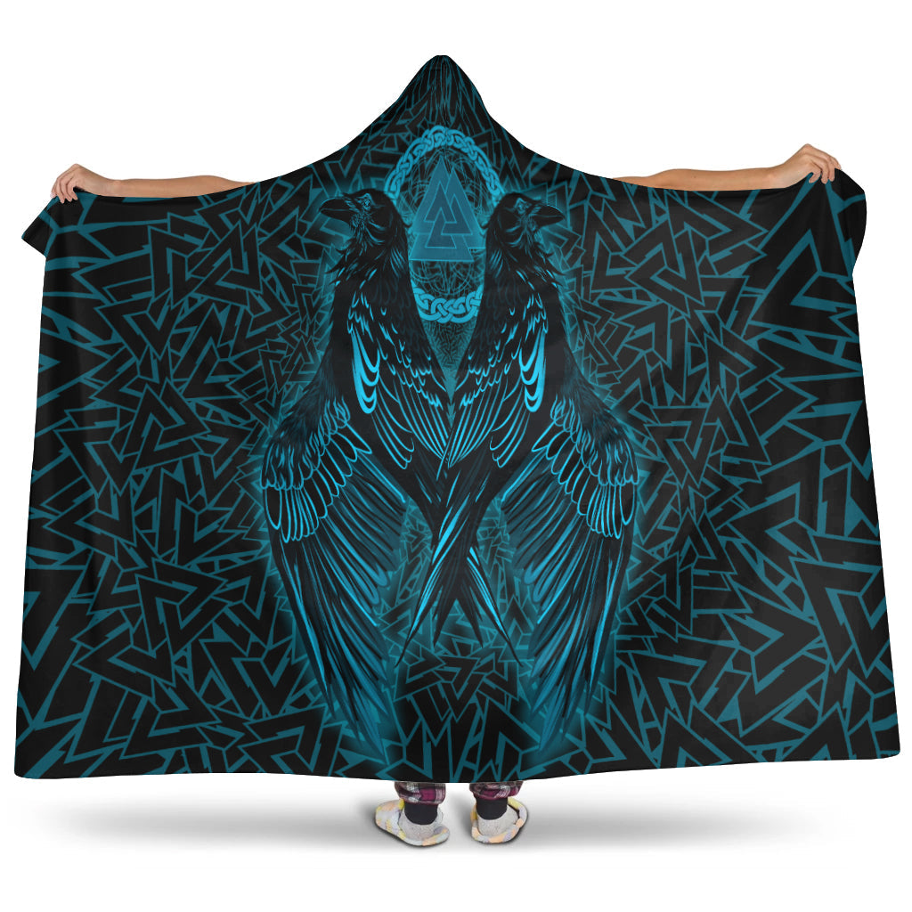 viking-hooded-blanket-raven-valknut-cyan