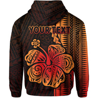 Custom Polynesian Hibiscus Zip Hoodie Hawaiian Style No.1 LT6 - Wonder Print Shop