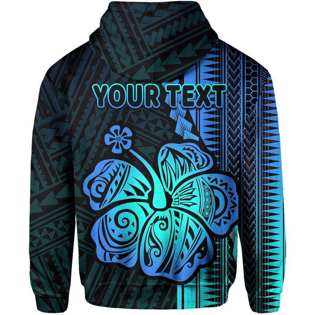 Custom Polynesian Hibiscus Zip Hoodie Hawaiian Style No.2 LT6 - Wonder Print Shop