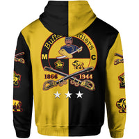 Buffalo Soldiers Hoodie Black Gold Style LT6 - Wonder Print Shop