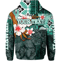 Custom Hawaii Fish Hook Zip Hoodie Green Style LT6 - Wonder Print Shop