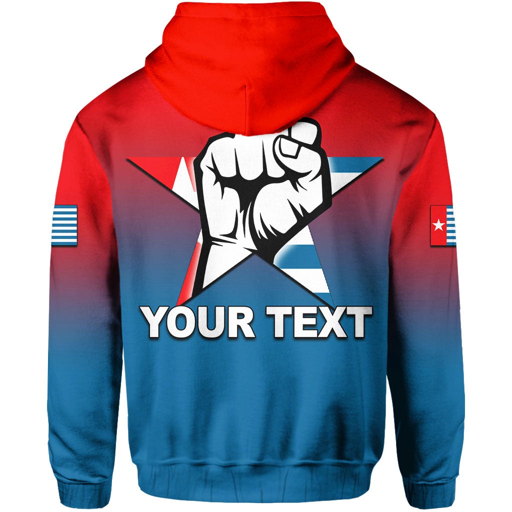 Custom West Papua Zip Up Hoodie Flag Color Simple Style LT6 - Wonder Print Shop