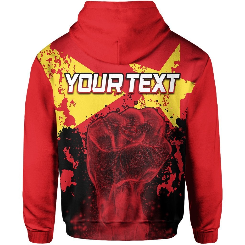 Custom African Tigray Zip Hoodie Tigray Flag Clenched Hand LT6 - Wonder Print Shop