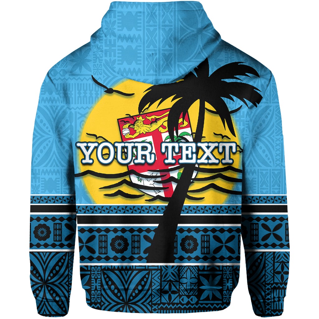 Custom Bula Fiji Zip Hoodie Tapa LT6 - Wonder Print Shop