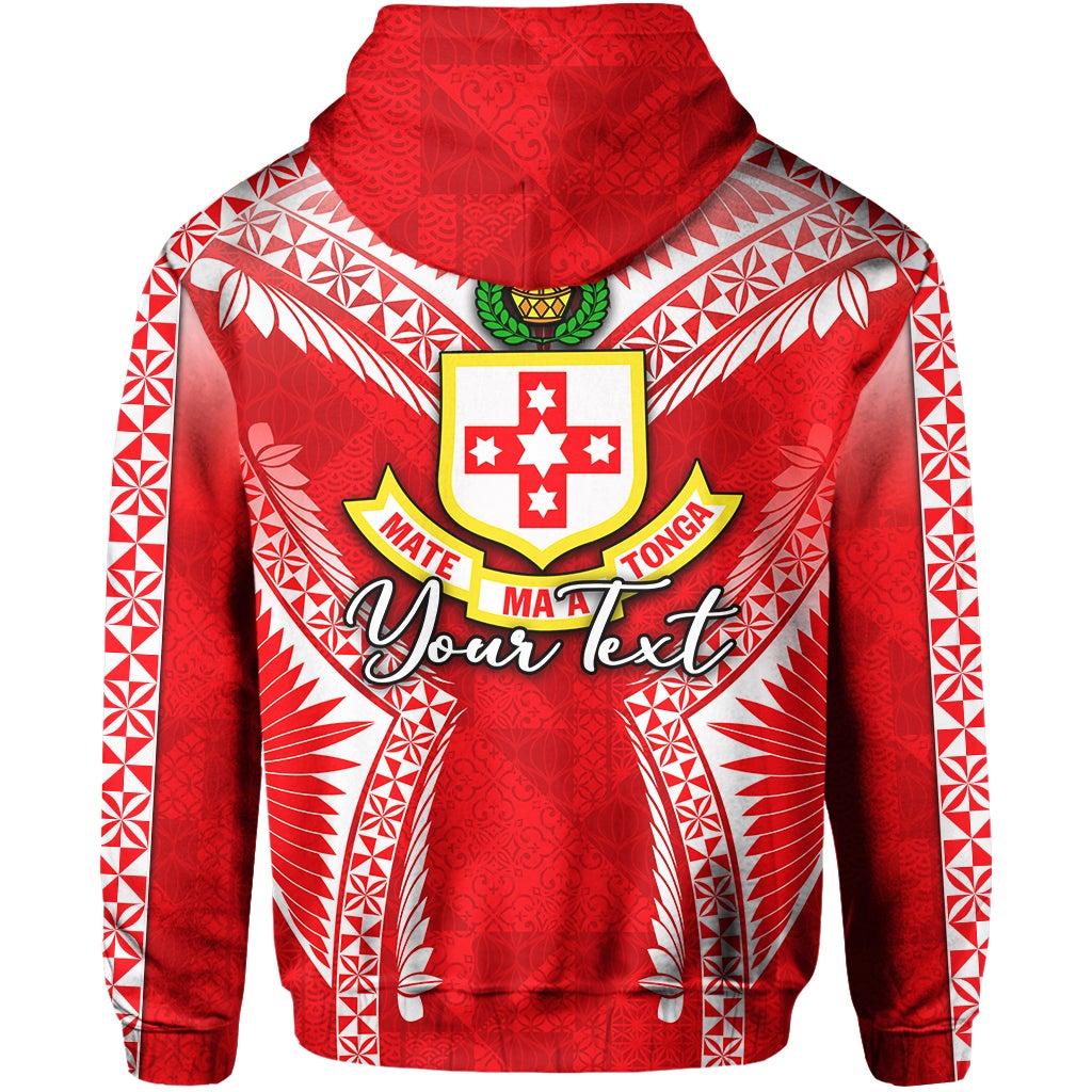 Custom Kolisi Tonga Zip Hoodie Red Style LT6 - Wonder Print Shop