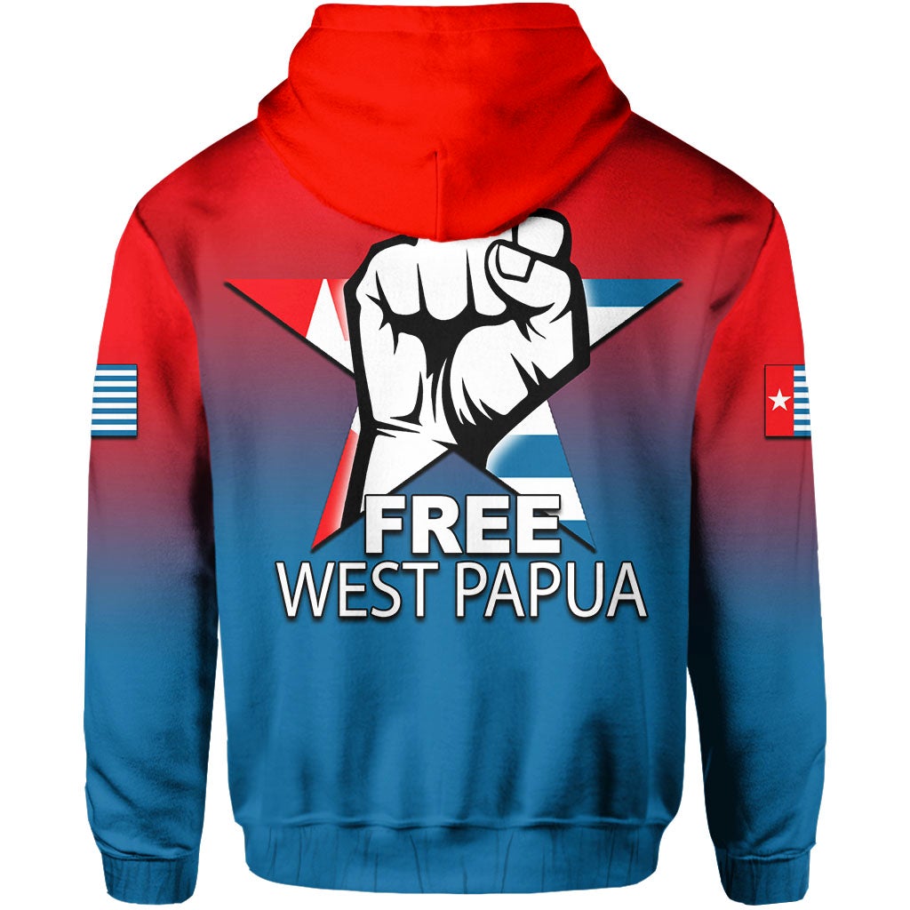 West Papua Hoodie Flag Color Simple Style LT6 - Wonder Print Shop