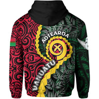 Vanuatu Zip Hoodie Mix Maori Silver Fern LT6 - Wonder Print Shop