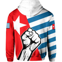 Free West Papua Zip Up Hoodie Clenched Hands Flag LT6 - Wonder Print Shop